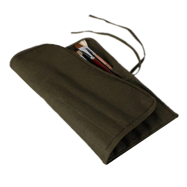Paint Brush Roll Up Pouch Paint Brush Holder Gift ideas for Etsy