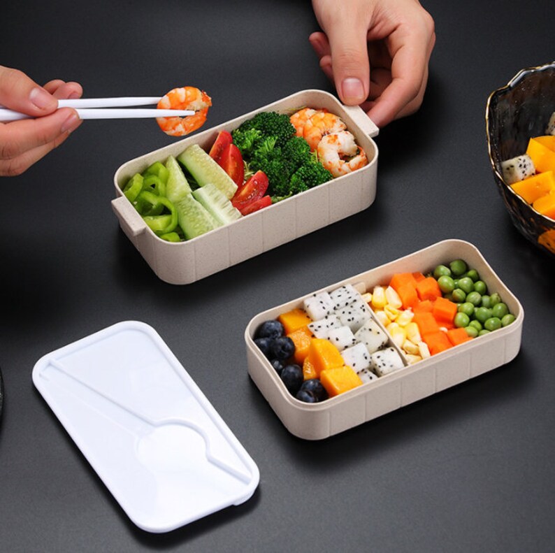 Ecofriendly Sustainable Reusable Wheat Straw Bento Lunch Box Etsy