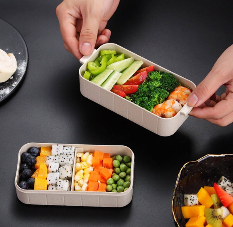Ecofriendly Sustainable Reusable Wheat Straw Bento Lunch Box Etsy