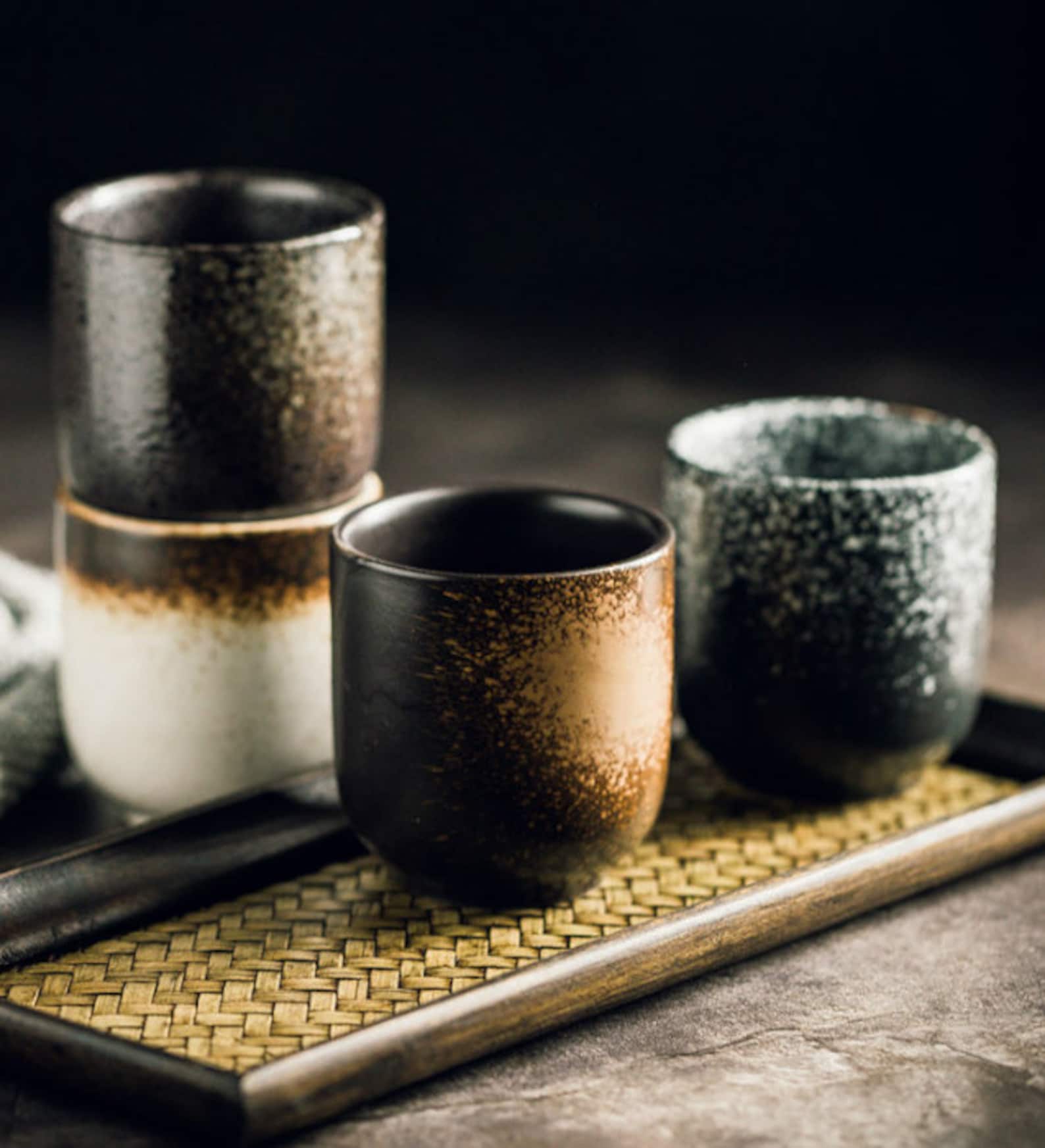 Rustic Vintage Traditional Japanese Tea Cups Authentic Etsy