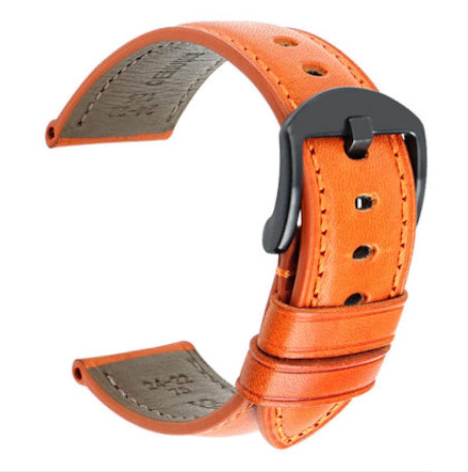 Vintage Calfskin Brown Leather Watch Strap Leather Brown Etsy