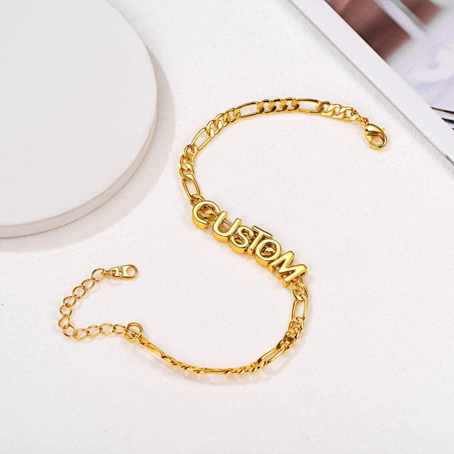 Custom Ankle Name Bracelet Simple Font Personalized Anklet Etsy