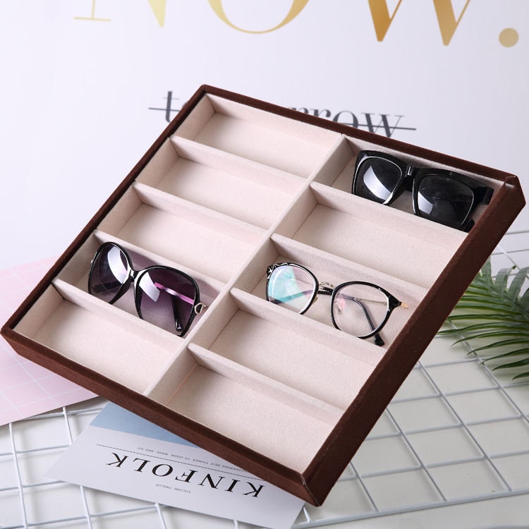 Sunglasses Display Case Wooden Compartments Glasses Etsy