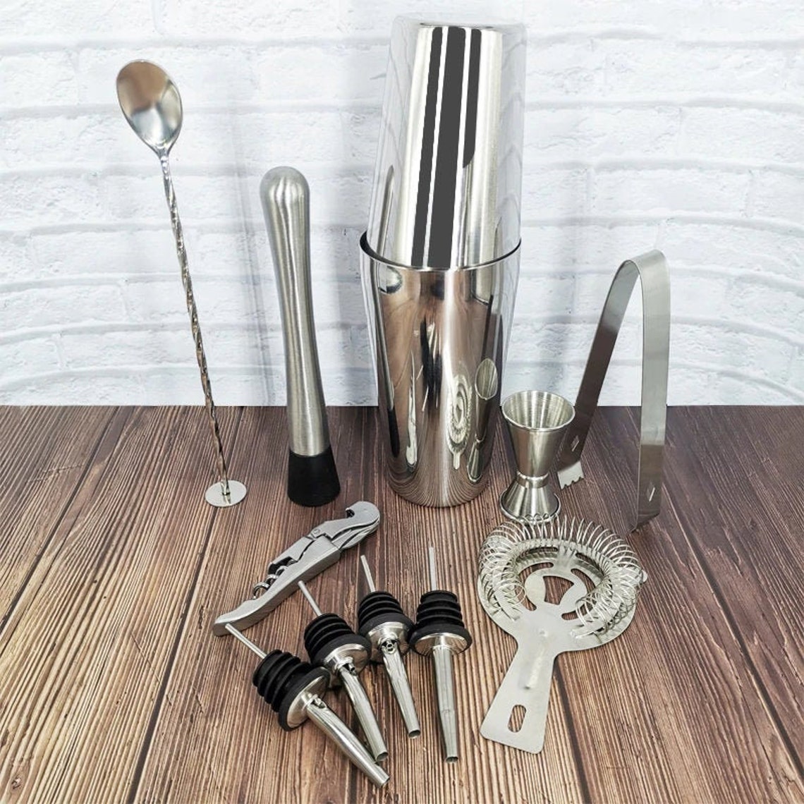 14 Pcs Bartender Kit Barware for Bartending Bar Utensils Etsy