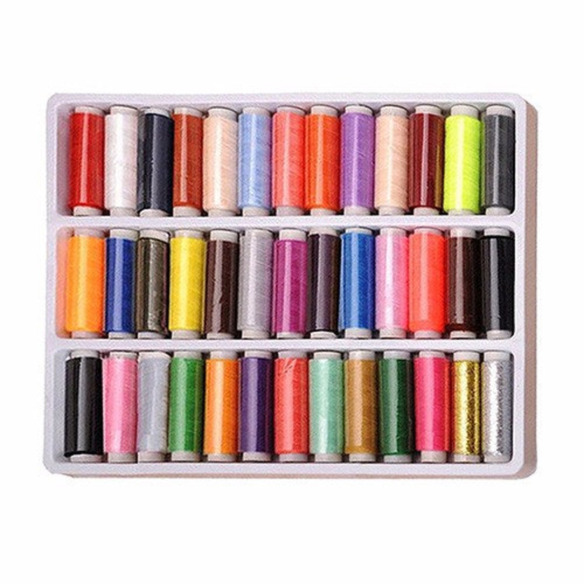 Set of 39 Sewing Thread Colorful Variety Assortment Spools Etsy