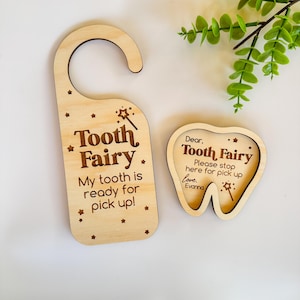 Tooth Fairy Hanger - Tooth Fairy Pickup - Personalised with Name
