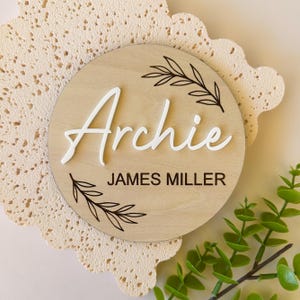 Birth Announcement Plaque | Personalised Baby Announcement Sign | Wooden Sign | New Baby