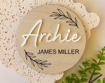 Birth Announcement Plaque | Personalised Baby Announcement Sign | Wooden Sign | New Baby