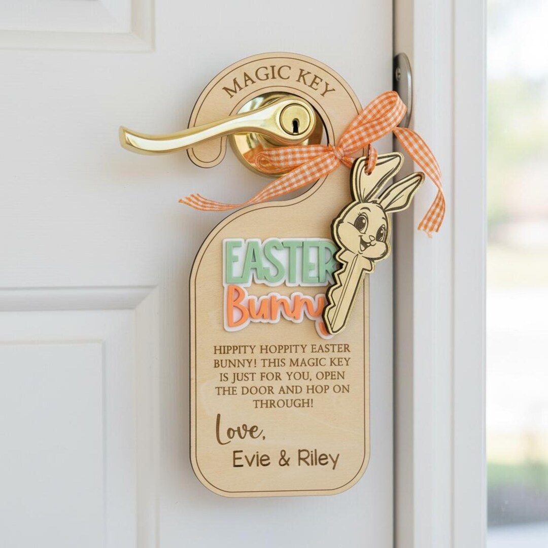 Easter Key Easter Bunny Key | Easter Decor | Personalised Easter Sign - Etsy