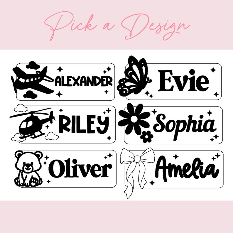 Acrylic Name Sign Personalised Kids Door Sign | Wall Plaque ...