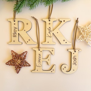 Personalised Initial Christmas Ornament Stocking Tag | Personalised Christmas Ornament