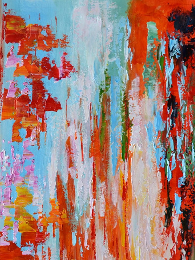 Hand Painted Texture Acrylic Painting Original Abstract Etsy