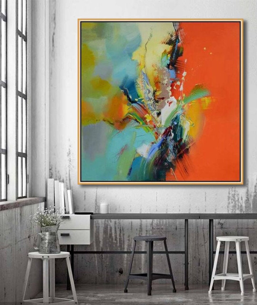 Abstract Painting On Canvas Abstract Art Painting Home Decor Etsy
