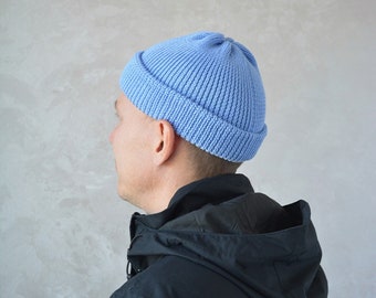 Textured Design Allium Intricate Detail Nature Theme Modern Cabled Fisherman Style Toque Beanie with Cuff Hat Knitting Pattern