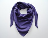 Merino crocheted purple triangle scarf