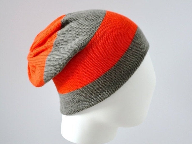 Cashmere hat knitted striped READY TO SHIP