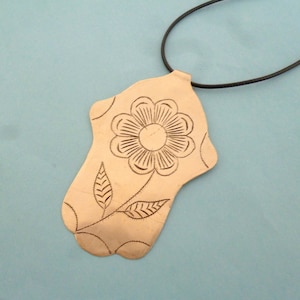 Tuareg khoumisa necklace, khamsa pendant, vintage necklace, khamsa necklace. punched necklace, necklace, pendant, khamsa Necklace