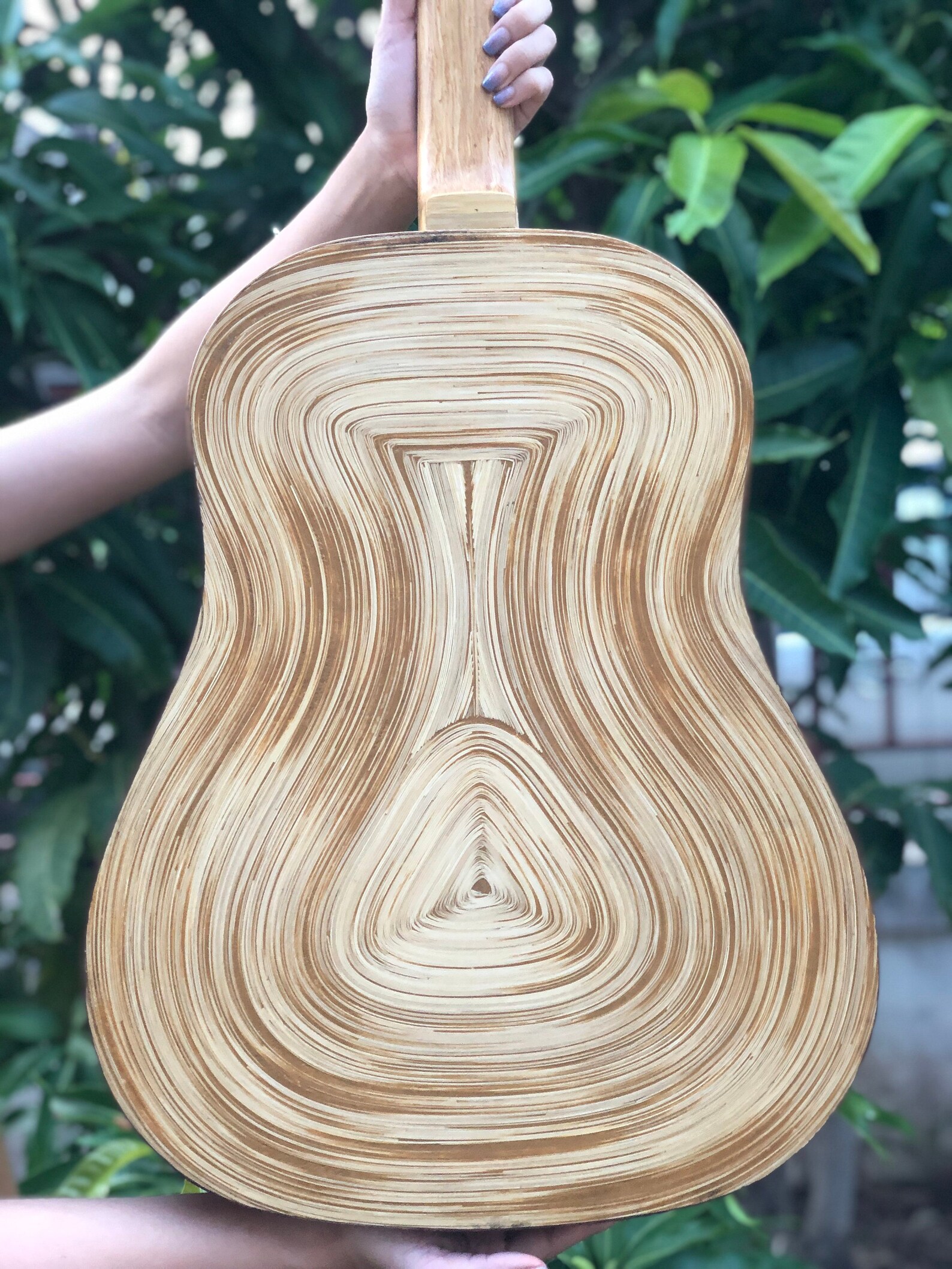 Bamboo curl guitar Etsy