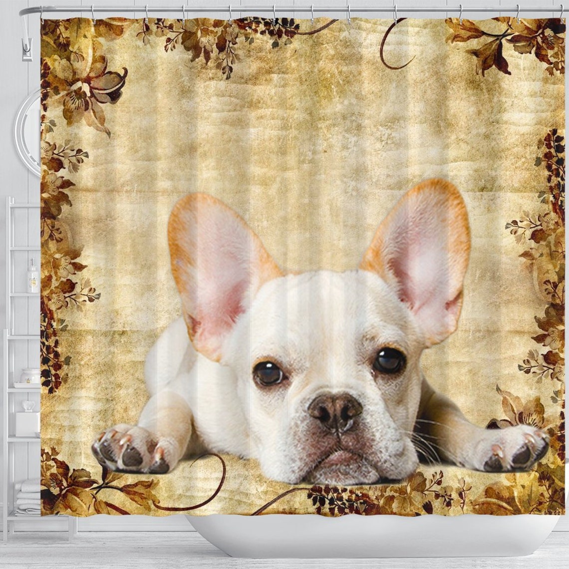 Amazing French Bulldog Print Shower Curtains Etsy