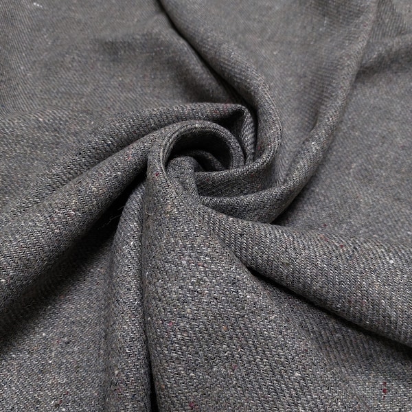 GREY TWILL WOOL / Fabric for historical costumes, light-weight wool, medium-weight wool, Viking costume, medieval costume