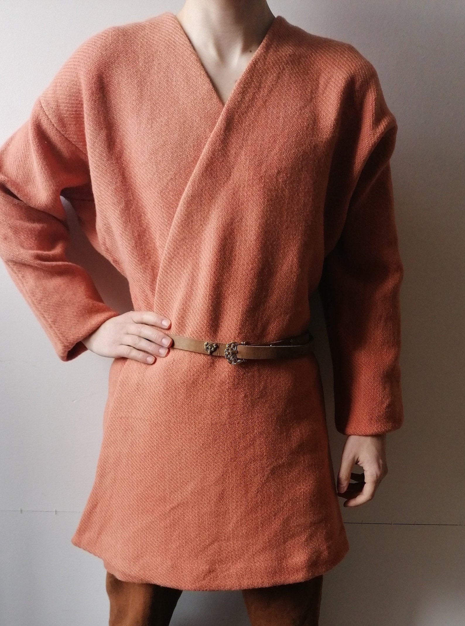 Klappenrock natural dyed viking coat / Haithabu jacket Etsy