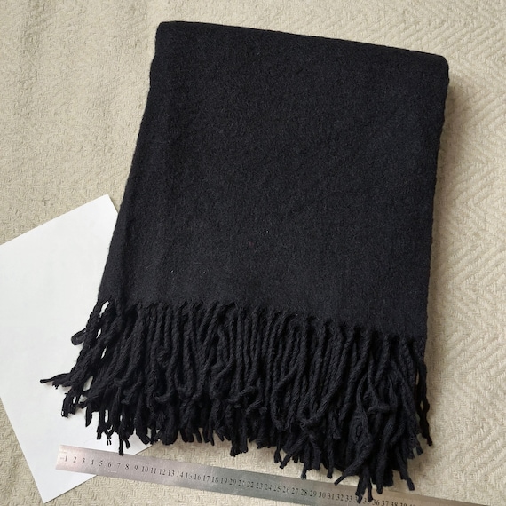 Black Twill Merino Scarf Black Twill Merino Scarf