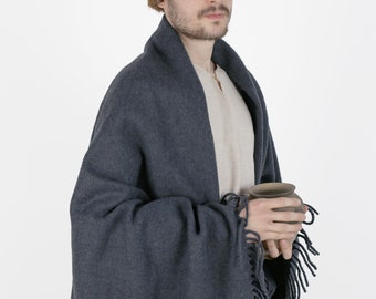 TWILL MERINO CLOAK / Capa vikinga, manta medieval, abrigo vikingo, manto romano, chal celta, traje histórico, 100% pura lana europea