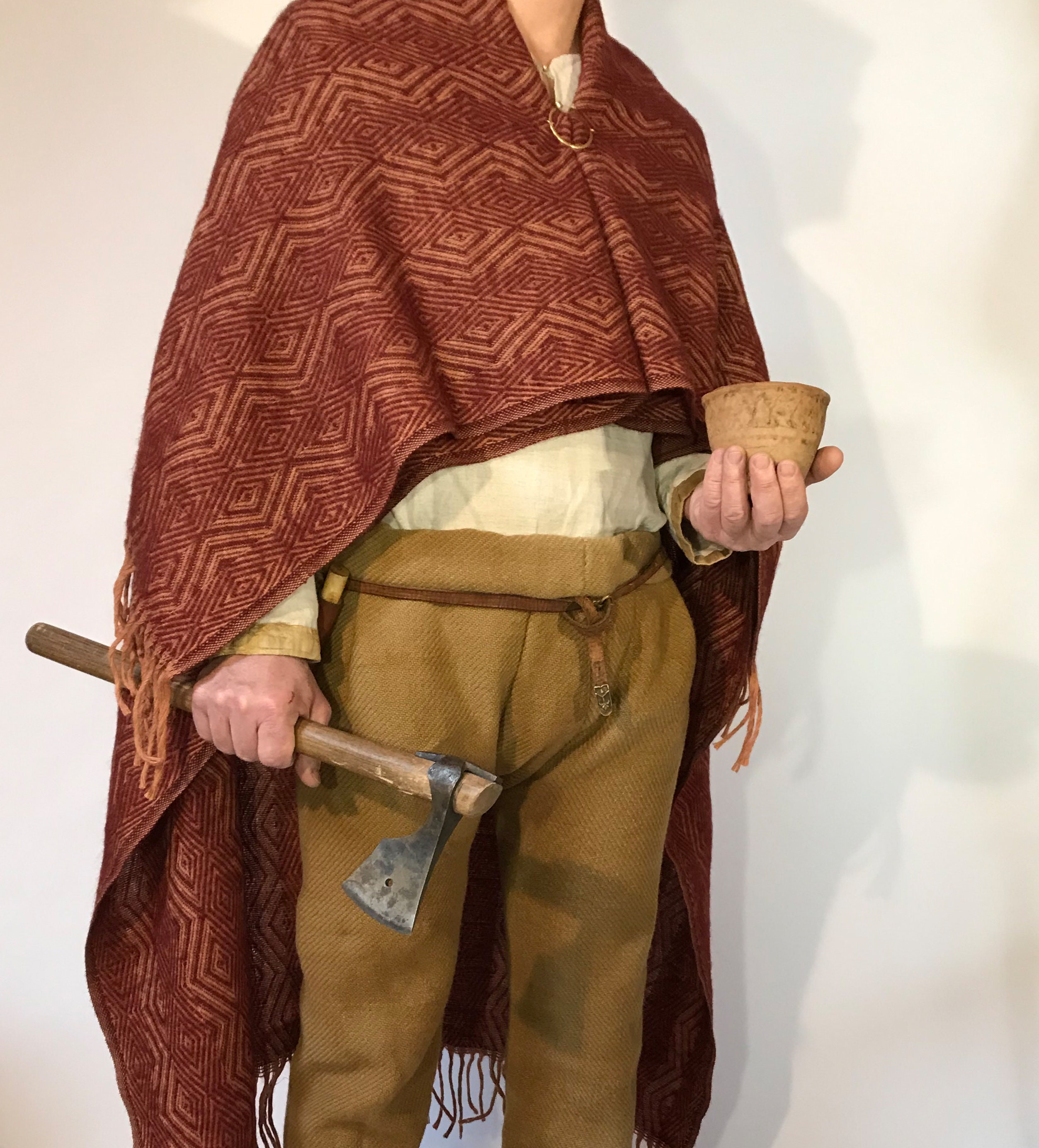 Diamond weave style viking cloak 100 wool medieval blanket Etsy