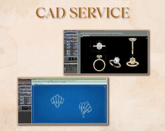 Custom CAD Image Creation Service for Bespoke Jewelry Designs