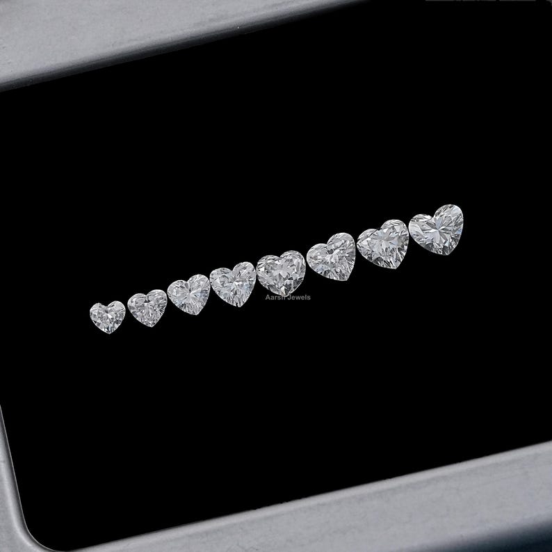 Heart Lab-Grown Loose Diamond For Personalized Jewelry / Loose Diamond For Jewelry Making / Man-Made Diamond For Wedding Ring / Bridal Gift