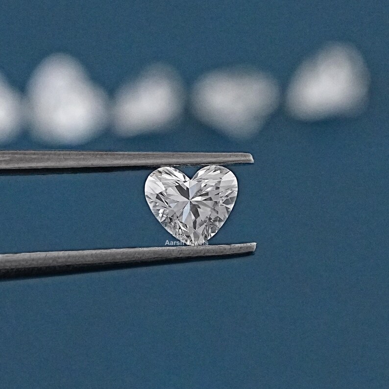 Heart Lab-Grown Loose Diamond For Personalized Jewelry / Loose Diamond For Jewelry Making / Man-Made Diamond For Wedding Ring / Bridal Gift