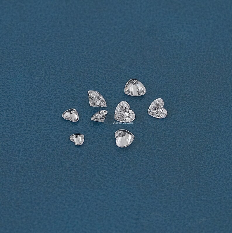 Heart Lab-Grown Loose Diamond For Personalized Jewelry / Loose Diamond For Jewelry Making / Man-Made Diamond For Wedding Ring / Bridal Gift