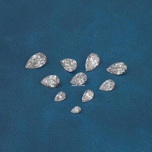 Lab Grown Pear Cut Diamond For Jewelry Making  IGI Certified 0.50 To 5.00 CT Pear Cut Diamond For Solitaire Ring  Handmade Loose Diamond