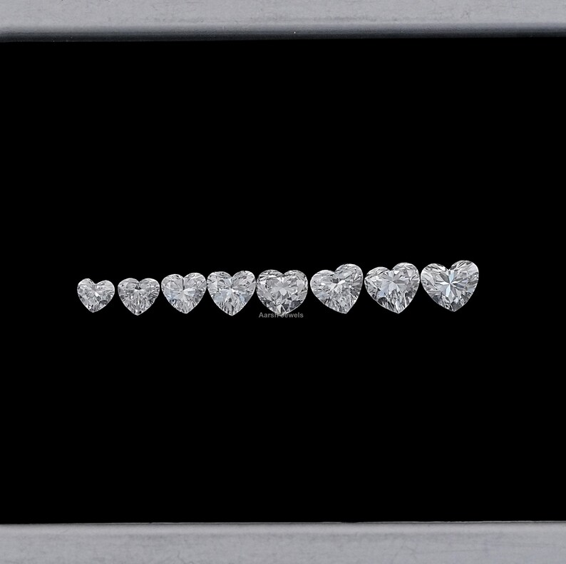Heart Lab-Grown Loose Diamond For Personalized Jewelry / Loose Diamond For Jewelry Making / Man-Made Diamond For Wedding Ring / Bridal Gift