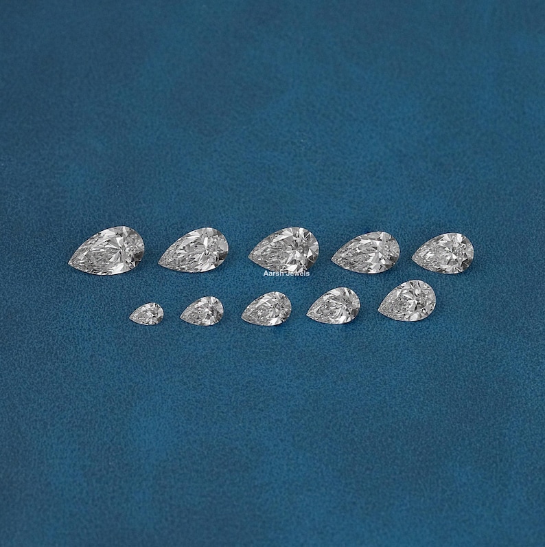 Lab Grown Pear Cut Diamond For Jewelry Making  IGI Certified 0.50 To 5.00 CT Pear Cut Diamond For Solitaire Ring  Handmade Loose Diamond