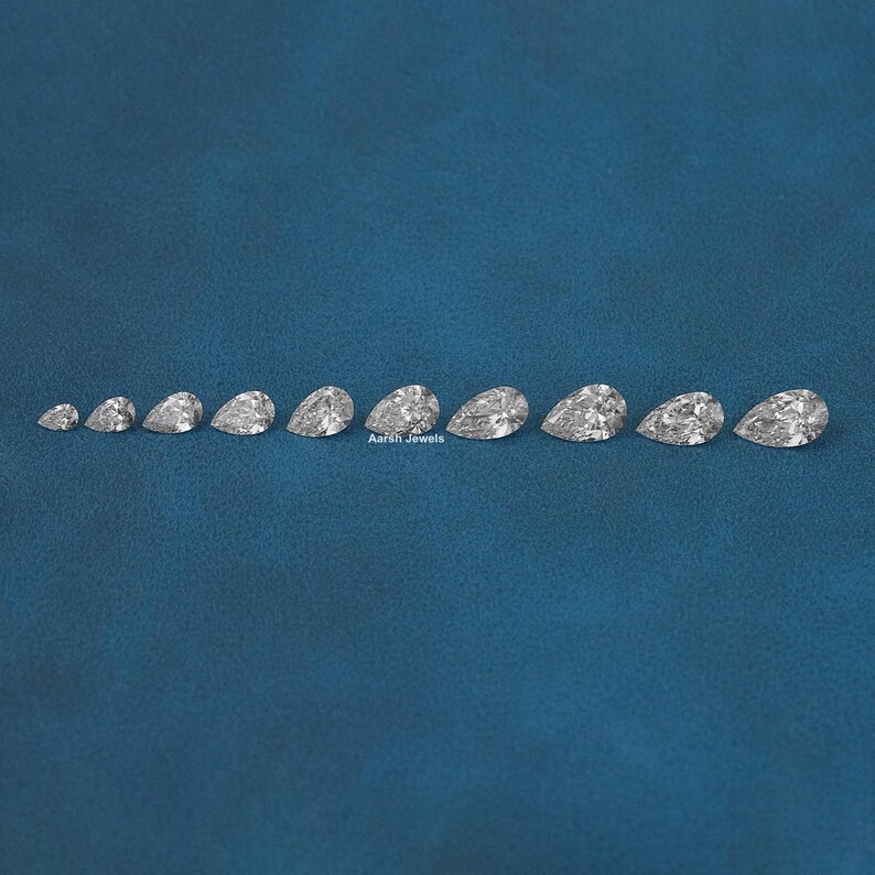 Lab Grown Pear Cut Diamond For Jewelry Making  IGI Certified 0.50 To 5.00 CT Pear Cut Diamond For Solitaire Ring  Handmade Loose Diamond
