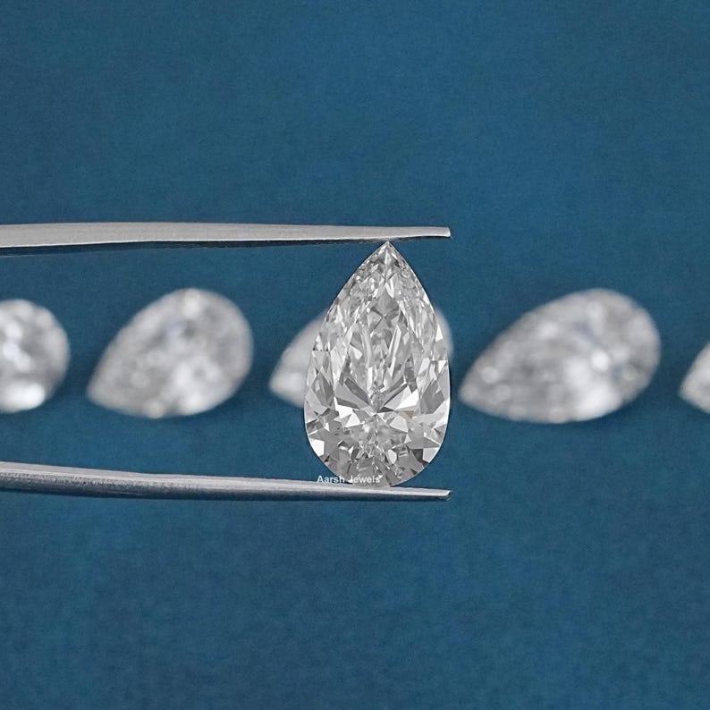 Lab Grown Pear Cut Diamond For Jewelry Making  IGI Certified 0.50 To 5.00 CT Pear Cut Diamond For Solitaire Ring  Handmade Loose Diamond