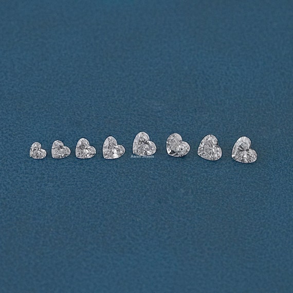 Heart Lab Grown Loose Diamond For Personalized Jewelry / Loose Diamond For Jewelry Making / Man Made Diamond For Wedding Ring / Bridal Gift
