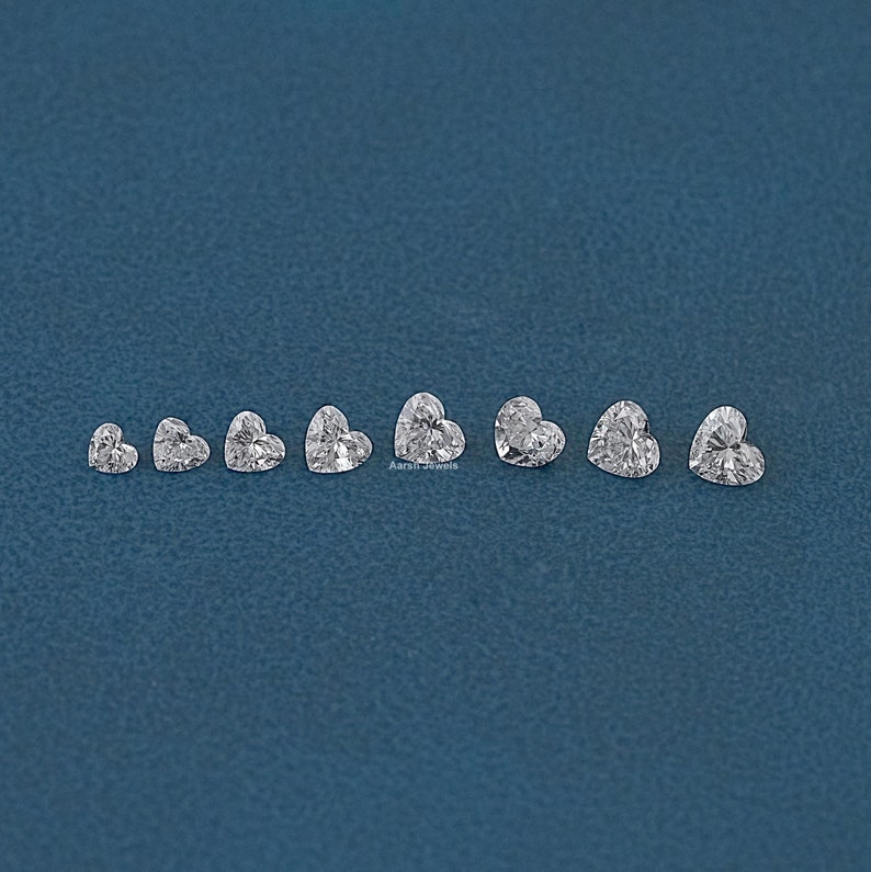 Heart Lab Grown Loose Diamond For Personalized Jewelry / Loose Diamond For Jewelry Making / Man Made Diamond For Wedding Ring / Bridal Gift