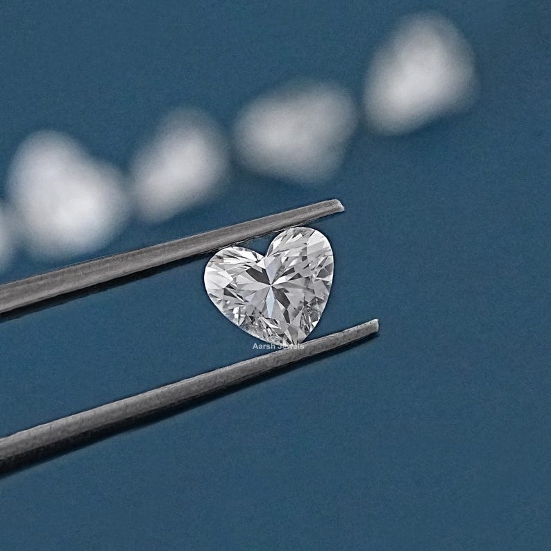 Heart Lab-Grown Loose Diamond For Personalized Jewelry / Loose Diamond For Jewelry Making / Man-Made Diamond For Wedding Ring / Bridal Gift