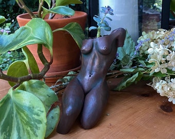 plant pot Female body statue style sculpture | miniSucculent Plant Pot | female plant pot | human body plant pot | hand made plant pot |