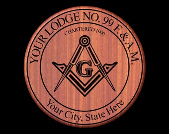 Masonic Lodge Plaque - Masonic Wall Plaque - Freemason Wall Plaque - Masonic Gift - Freemason Gift - Personalized  Engraved Wooden Plaque