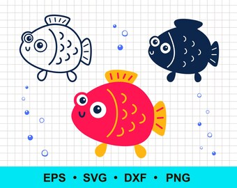 Download Cartoon Fish Svg Etsy