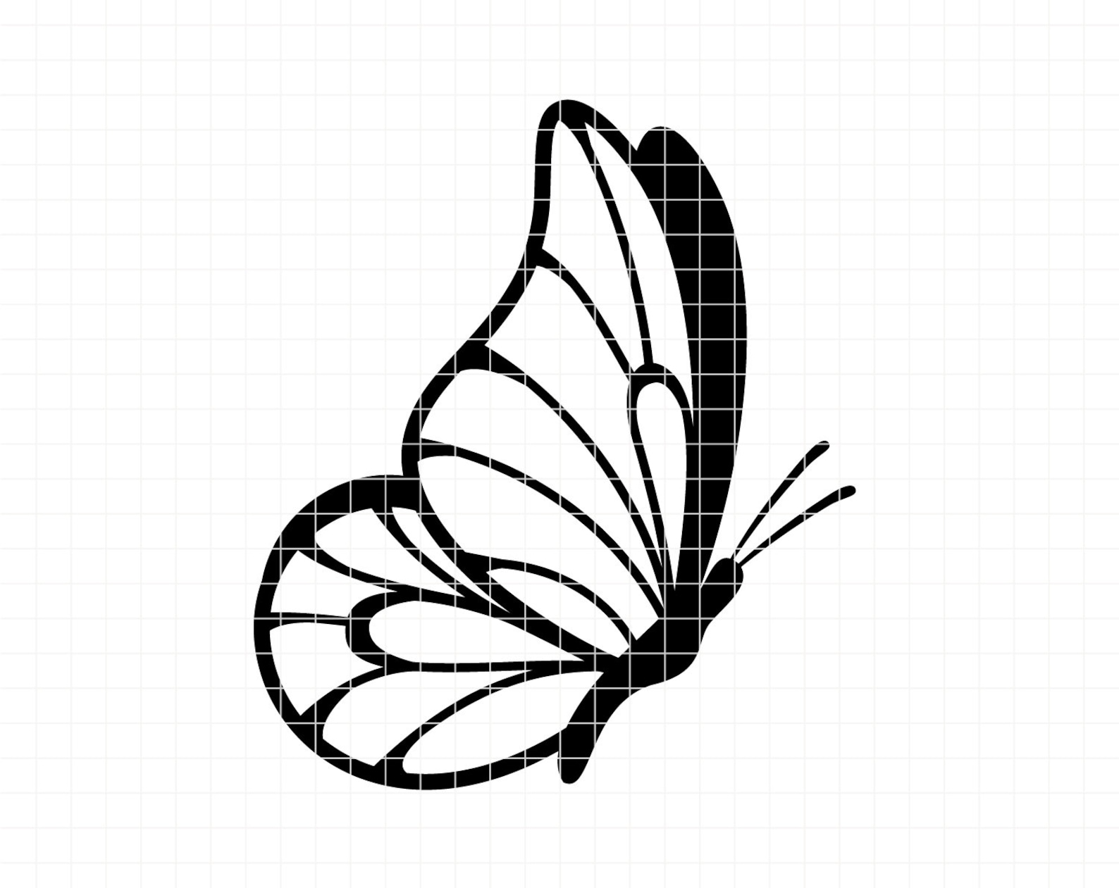 Butterfly SVG PNG DXF Eps. Butterfly Silhouette Clip Art. | Etsy