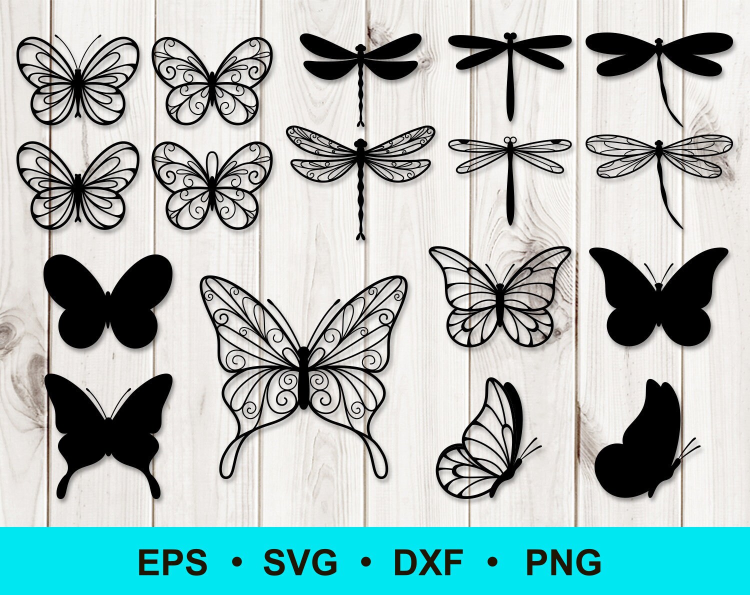 Dragonfly svg, butterfly svg, dxf, png, eps files. Clip art. Cutting …
