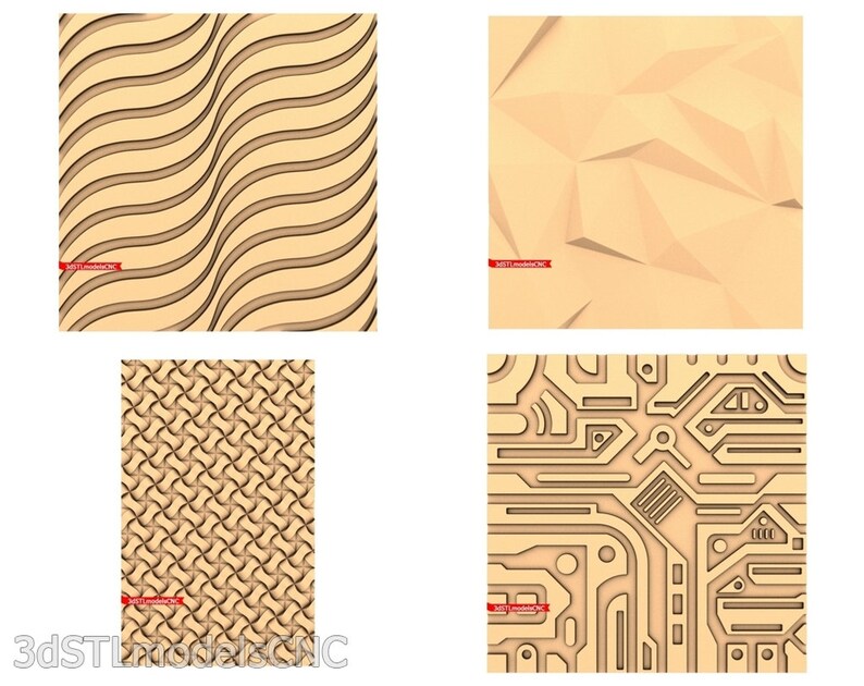 3D STL CNC Models 21pcs Panels collection for CNC Router Carving Machine Printer Relief Artcam Aspire Cut3d