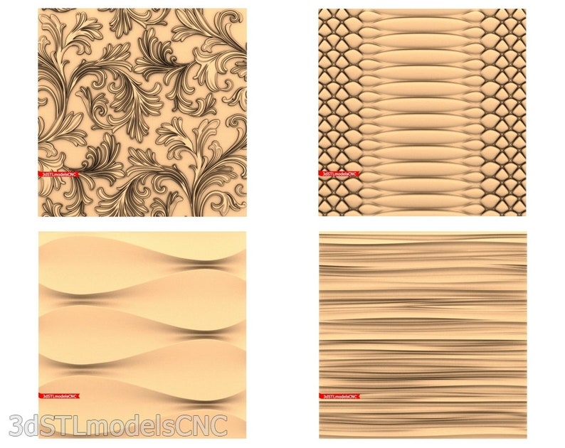 3D STL CNC Models 21pcs Panels collection for CNC Router Carving Machine Printer Relief Artcam Aspire Cut3d