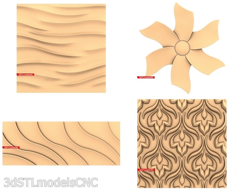 3D STL CNC Models 21pcs Panels collection for CNC Router Carving Machine Printer Relief Artcam Aspire Cut3d