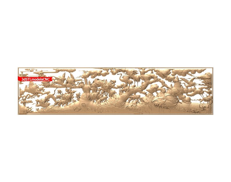 3D STL CNC Model Cranes file for CNC Router Carving Machine Printer Relief Artcam Aspire Cut3d