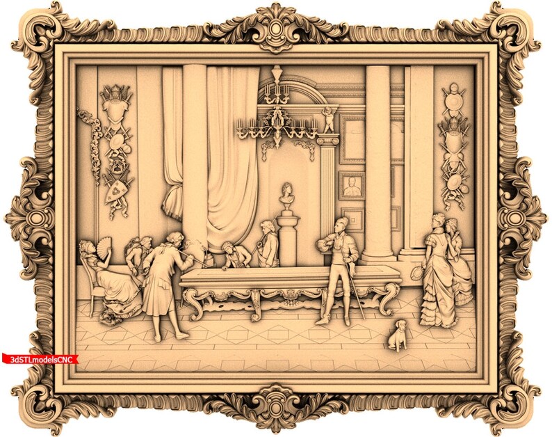 3D STL CNC Model History file for CNC Router Carving Machine Printer Relief Artcam Aspire Cut3d